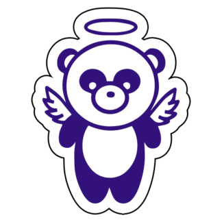 Angel Panda Wings Sticker (Purple)